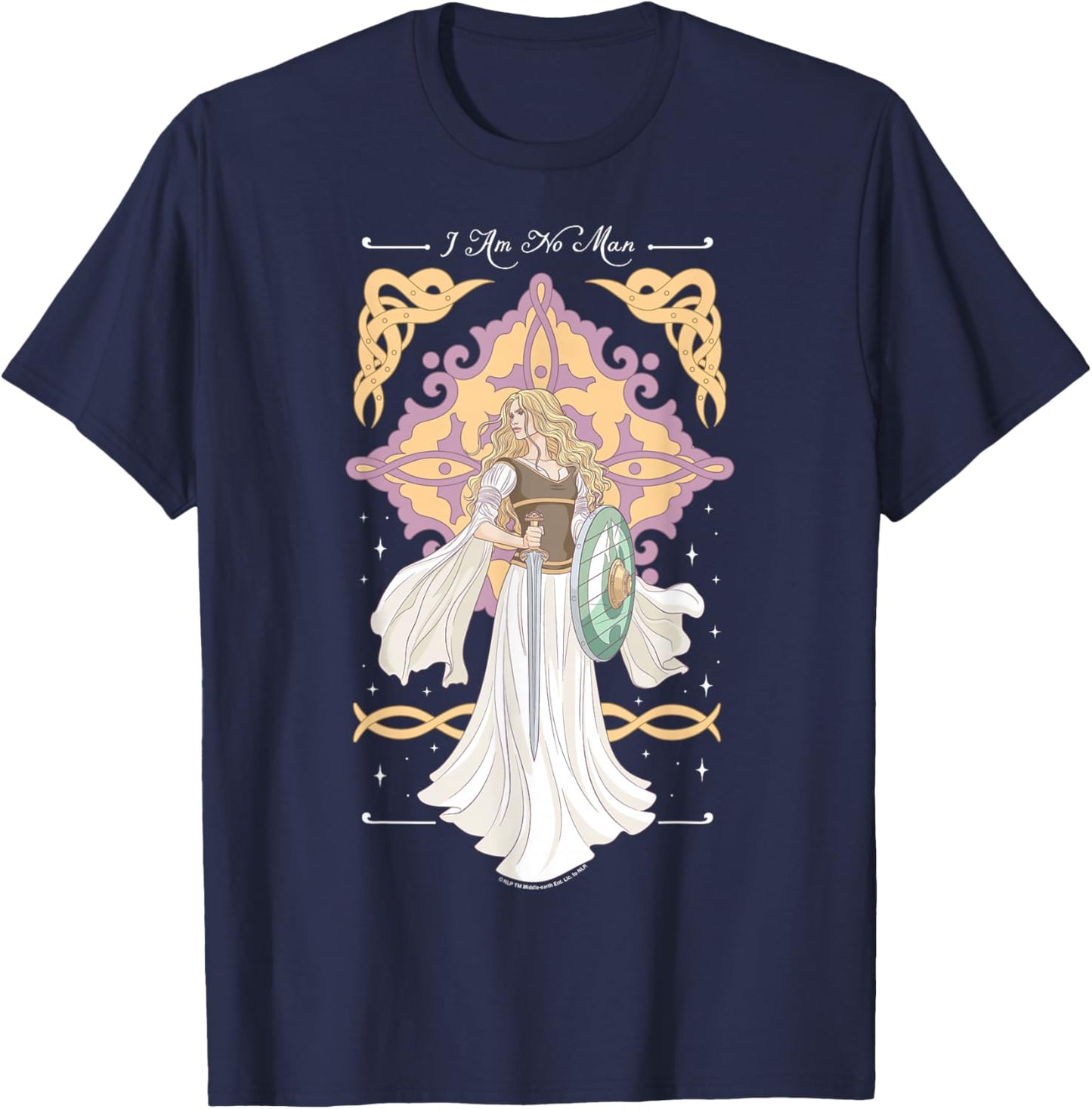 The Lord of the Rings Éowyn I Am No Man Quote Celestial Art T-Shirt - T-Shirt | Navy