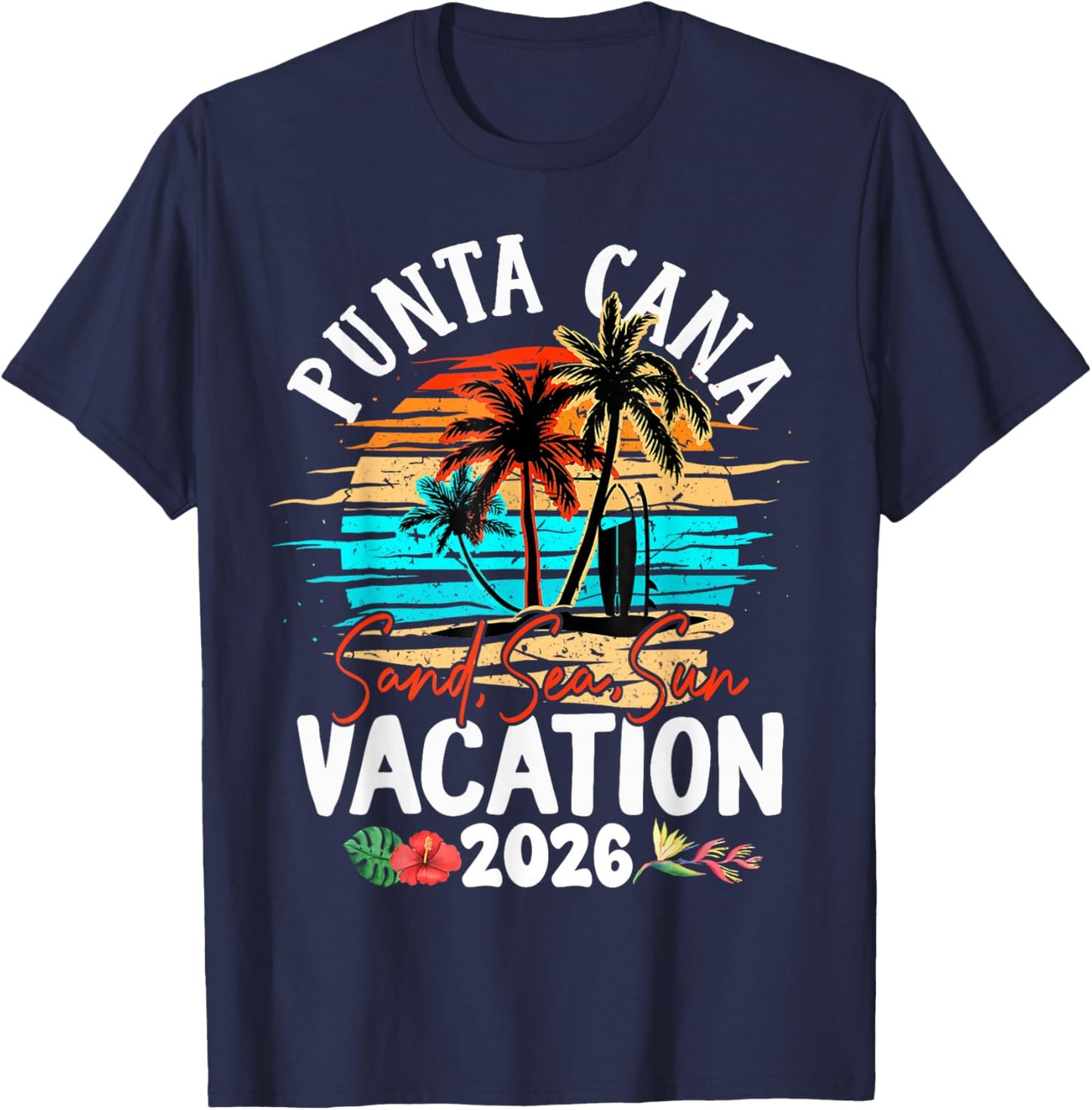 Punta Cana Dominican 2026 Vacation Matching Family Group T-Shirt - T-Shirt | Navy