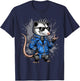 Punk Rocker Possum Funny Rock and Roll Opossum Music Lover T-Shirt - T-Shirt | Navy