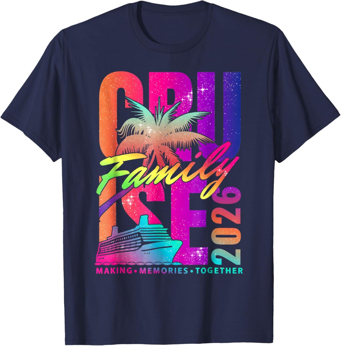 Family Cruise 2026 Family Matching Cruise Vacation Party T-Shirt - T-Shirt | Navy