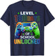 Level 100 Days of School Unlocked Boys 100th Day of School T-Shirt - T-Shirt | Navy