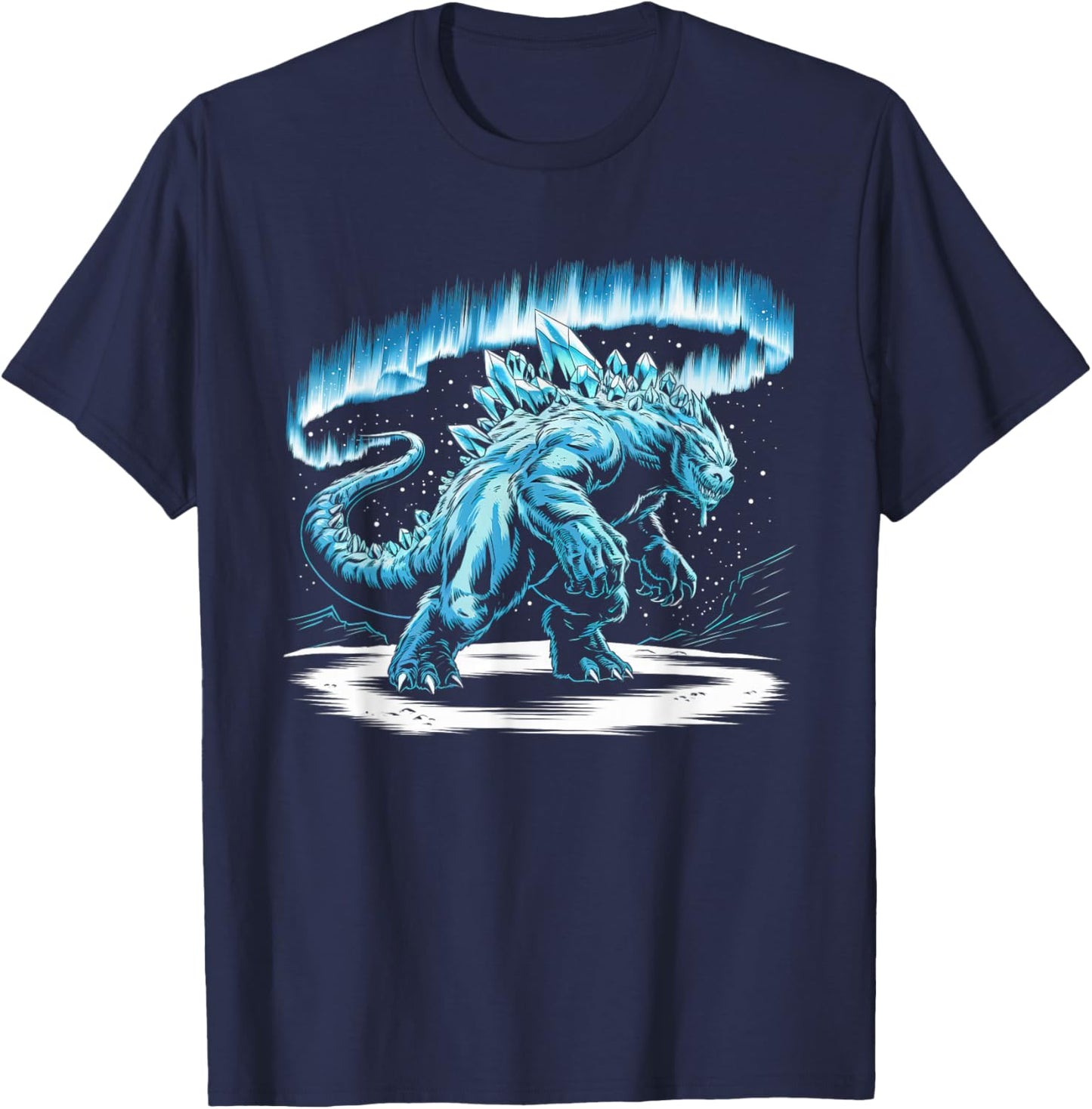 Japanese Kaiju Monster Art Men Boys Kids Youth Teens T-Shirt - T-Shirt | Navy