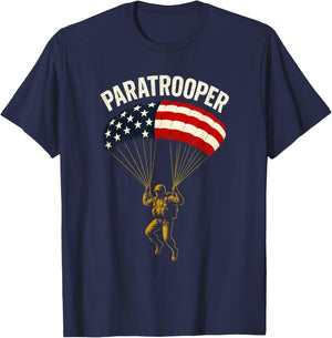 Paratrooper - Military Soldier Skydiving T-Shirt - T-Shirt | Navy