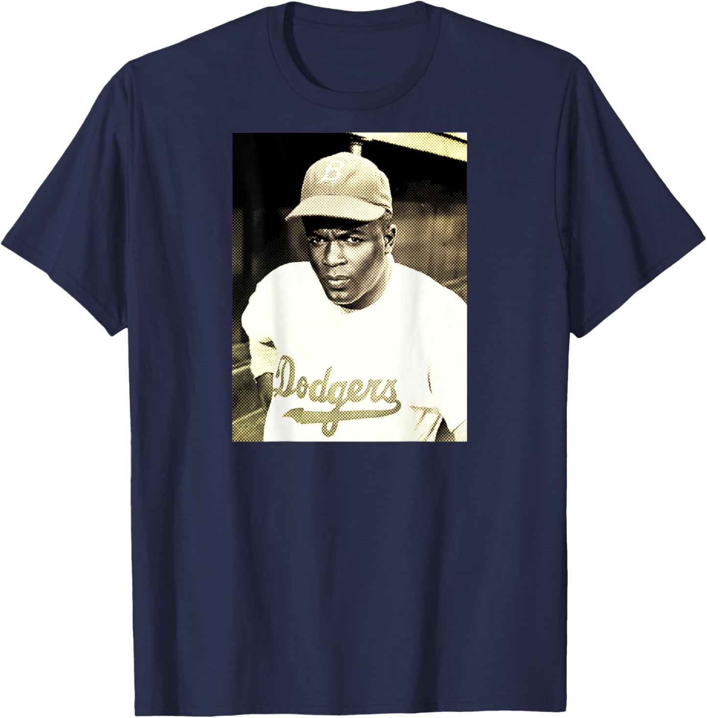 Jackie Robinson_003_Back Printed T-Shirt - T-Shirt | Navy