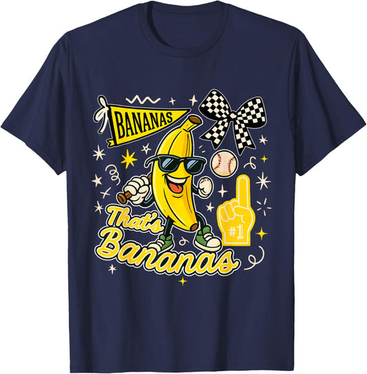That's Bananas Funny Fruit Humor Retro Summer Men Women Kids T-Shirt - T-Shirt | Navy