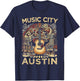 Music City Austin Souvenir Texas Live Music Austin T-Shirt - T-Shirt | Navy