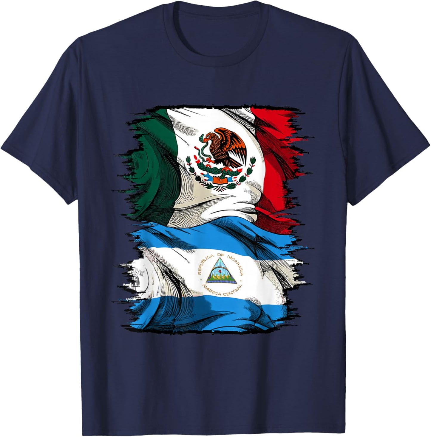 Mexico Nicaragua T-Shirt - T-Shirt | Navy