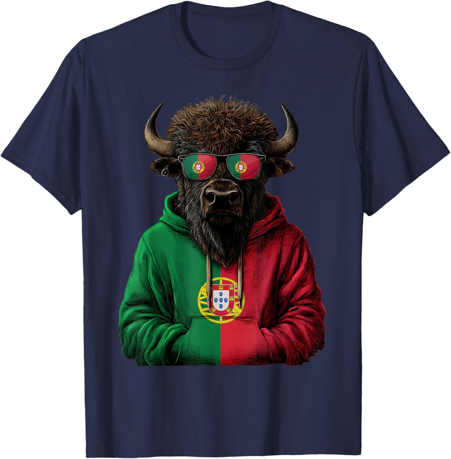 Portugal Flag Portuguese Roots Portuguese Pride Portugal T-Shirt - T-Shirt | Navy