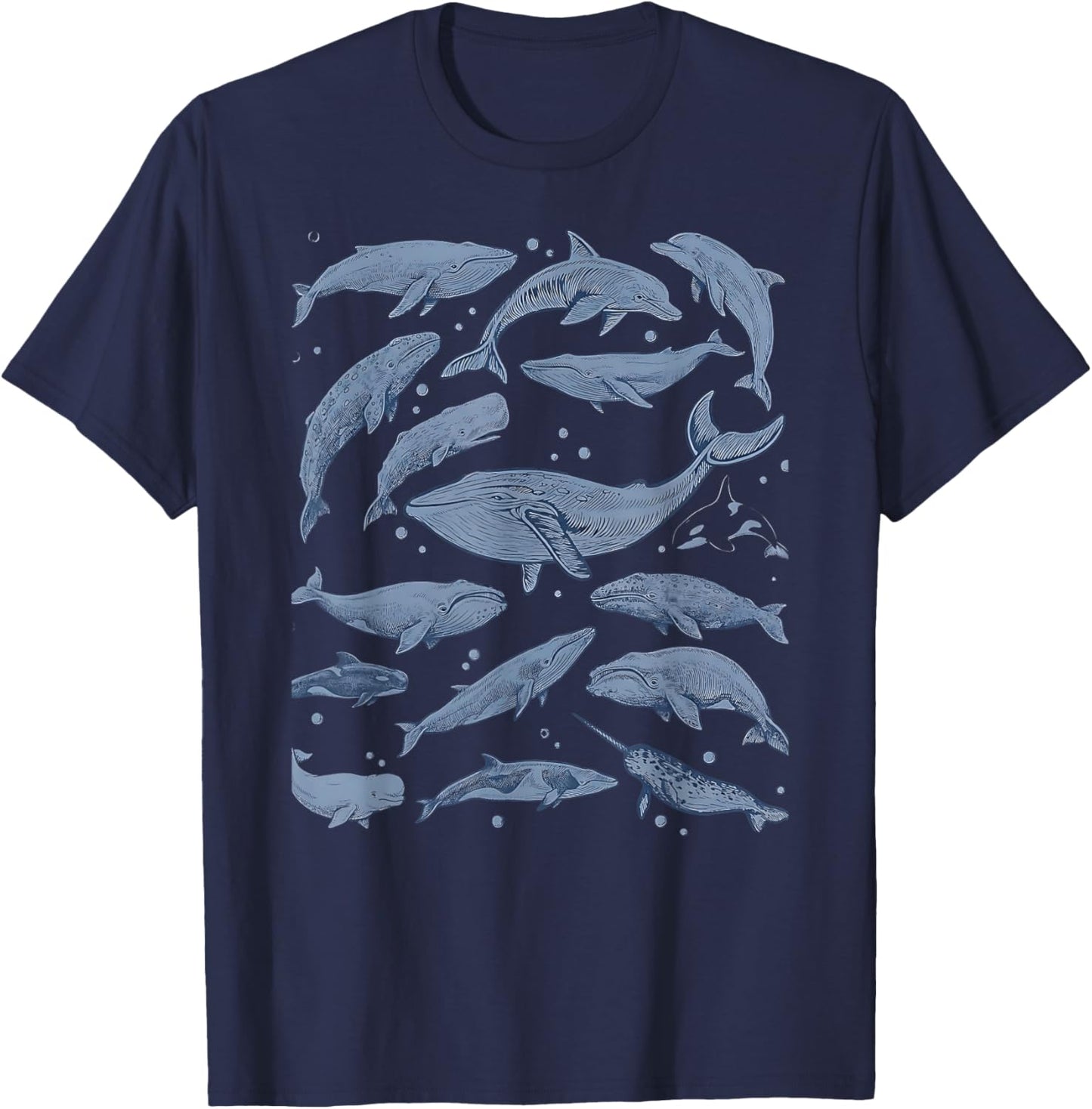 Retro Whale Watching Trip Ocean Sea Life Dolphin Souvenir T-Shirt - T-Shirt | Navy