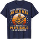 Old Man Still Plays Banjo in His 70s Bluegrass Country Music T-Shirt - T-Shirt | Navy