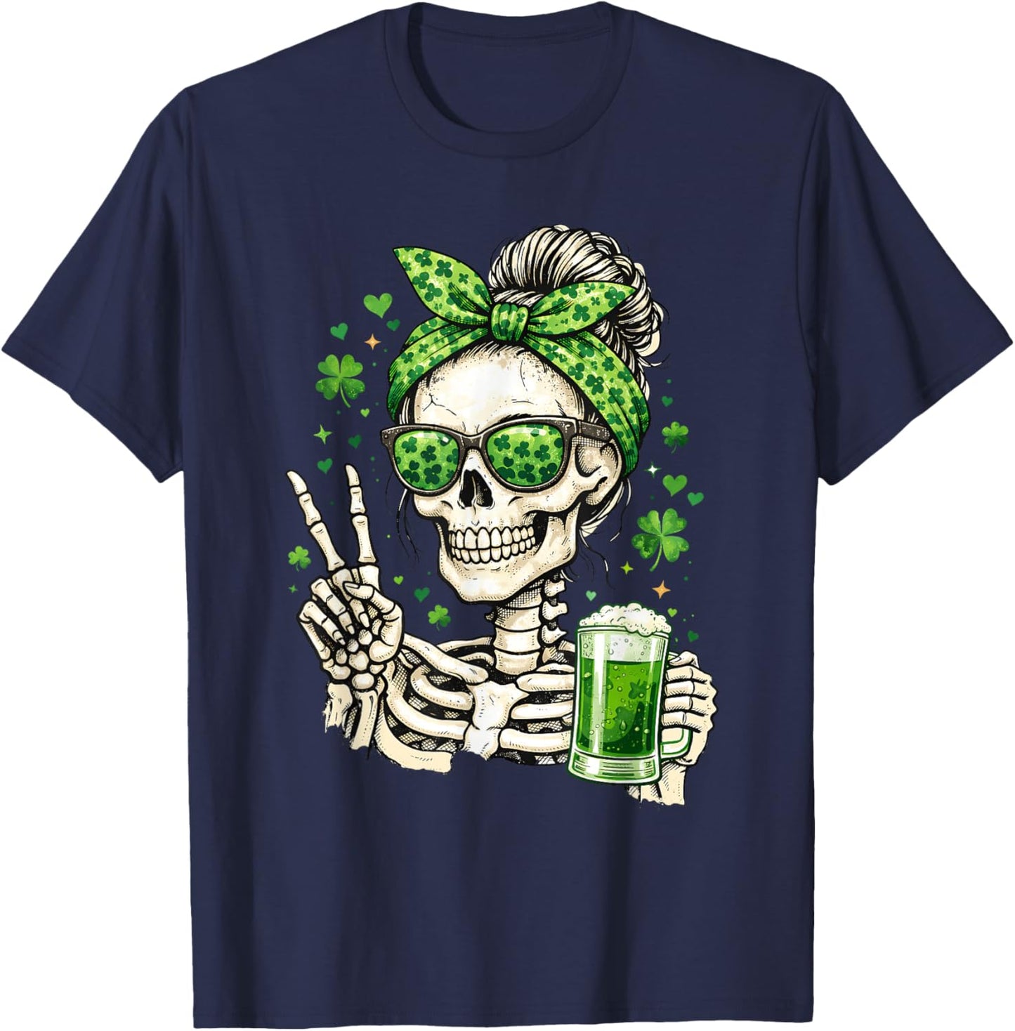 Funny St Patricks Day Irish Shamrock Drinking Patty's T-Shirt - T-Shirt | Navy