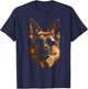 Cool Smoking German Shepherd Dog with Cigarette Sunglasses T-Shirt - T-Shirt | Navy