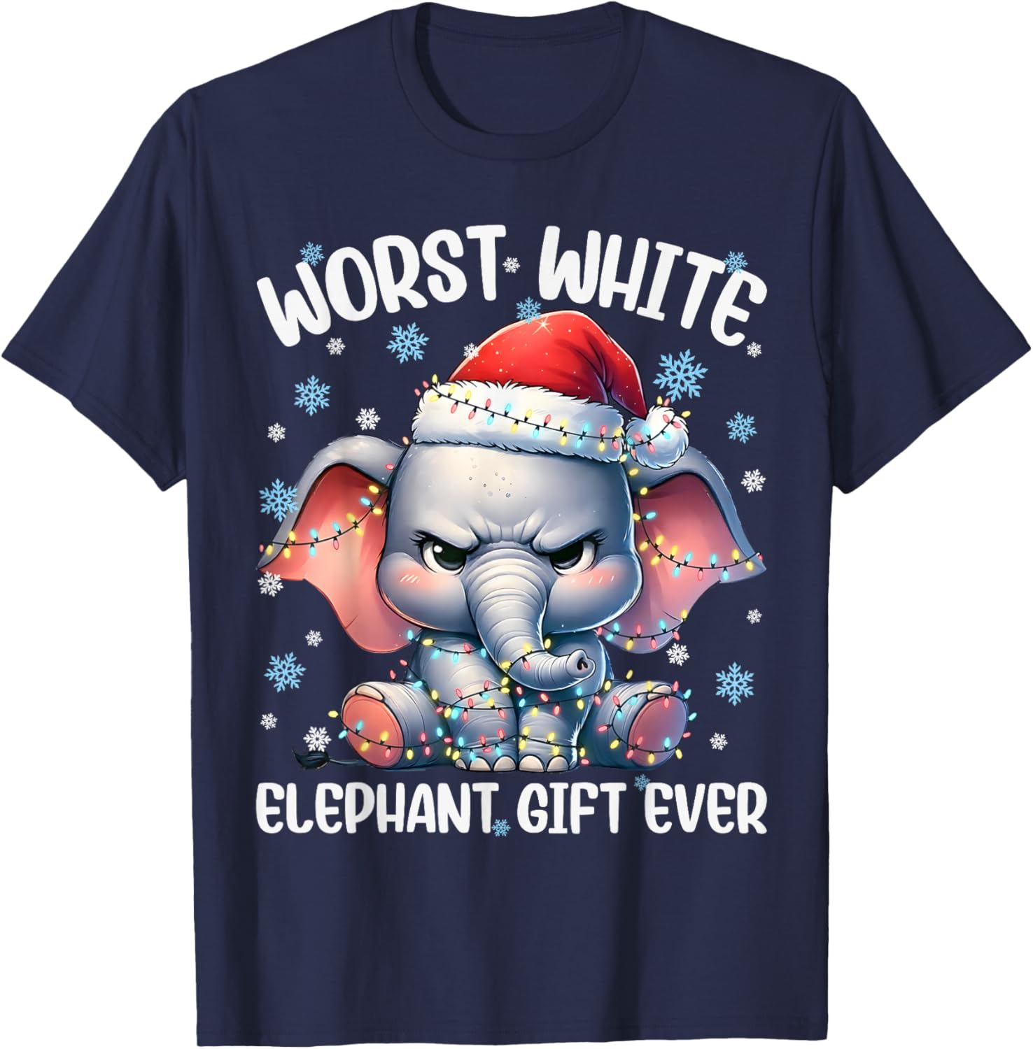 Worst White Elephant Ever Christmas Xmas Under 15 20 T-Shirt - T-Shirt | Navy