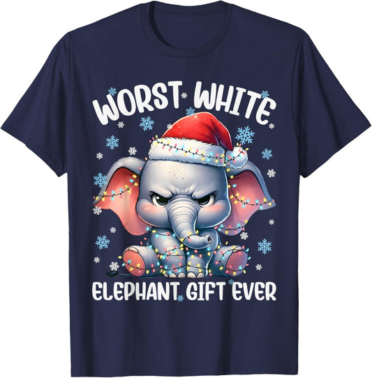 Worst White Elephant Ever Christmas Xmas Under 15 20 T-Shirt - T-Shirt | Navy