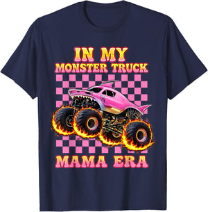 in My Monster Truck Mama Era Monster Truck Mom T-Shirt - T-Shirt | Navy