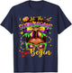 Afro Messy Bun Women Let The Shenanigans Begin Mardi Gras T-Shirt - T-Shirt | Navy