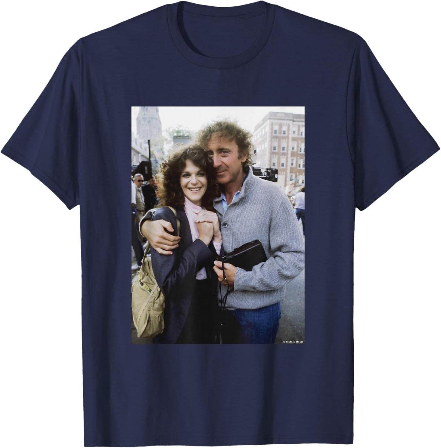 Actor Gene Wilder Gilda Radner SNL by Michael Grecco T-Shirt - T-Shirt | Navy