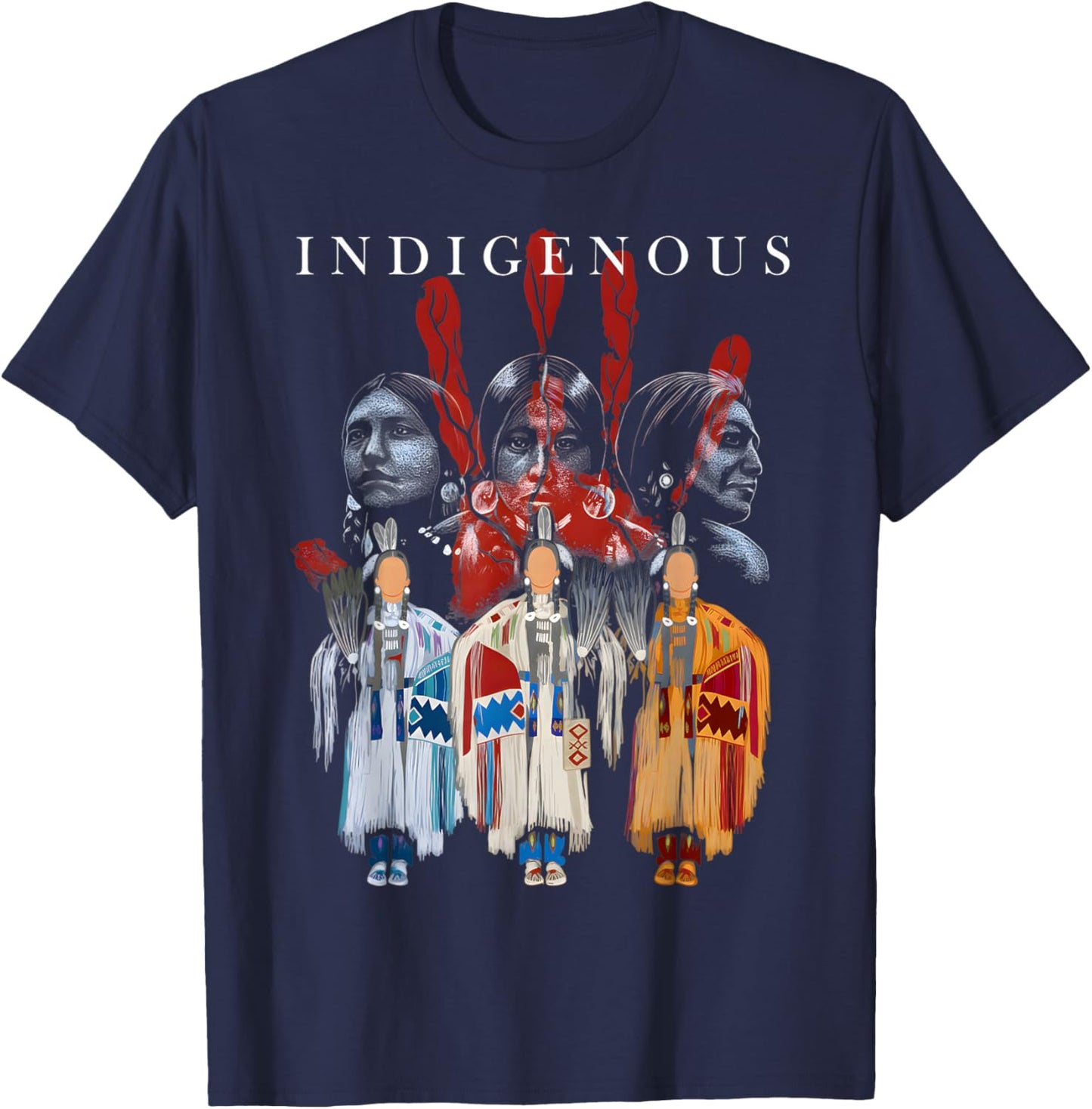 Indigenous Peoples Day Native American Heritage Men Women T-Shirt - T-Shirt | Navy