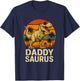 Daddysaurus T-rex Dinosaur Daddy Saurus Family Matching T-Shirt - T-Shirt | Navy