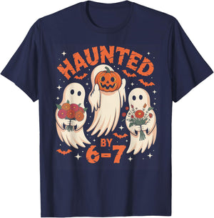 67 Meme Halloween Haunted by 6 7 Six Seven T-Shirt - T-Shirt | Navy