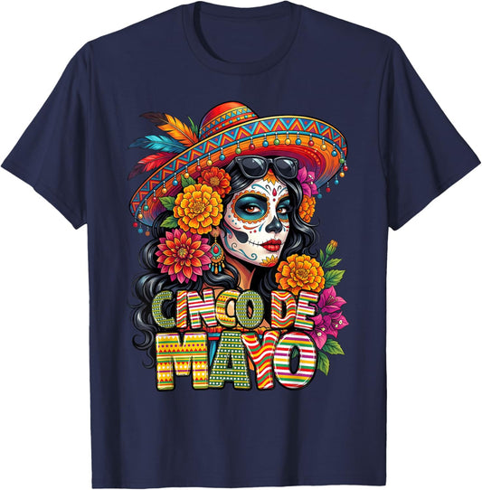Cinco De Mayo Mexican Fiesta 5 De Mayo Women 2026 T-Shirt - T-Shirt | Navy