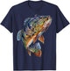 Peacock Bass Fish Abstract Freshwater Aquatic Art T-Shirt - T-Shirt | Navy