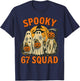 Spooky 67 Squad Funny Halloween Ghost 6 7 Six Seven Boy Kids T-Shirt - T-Shirt | Navy