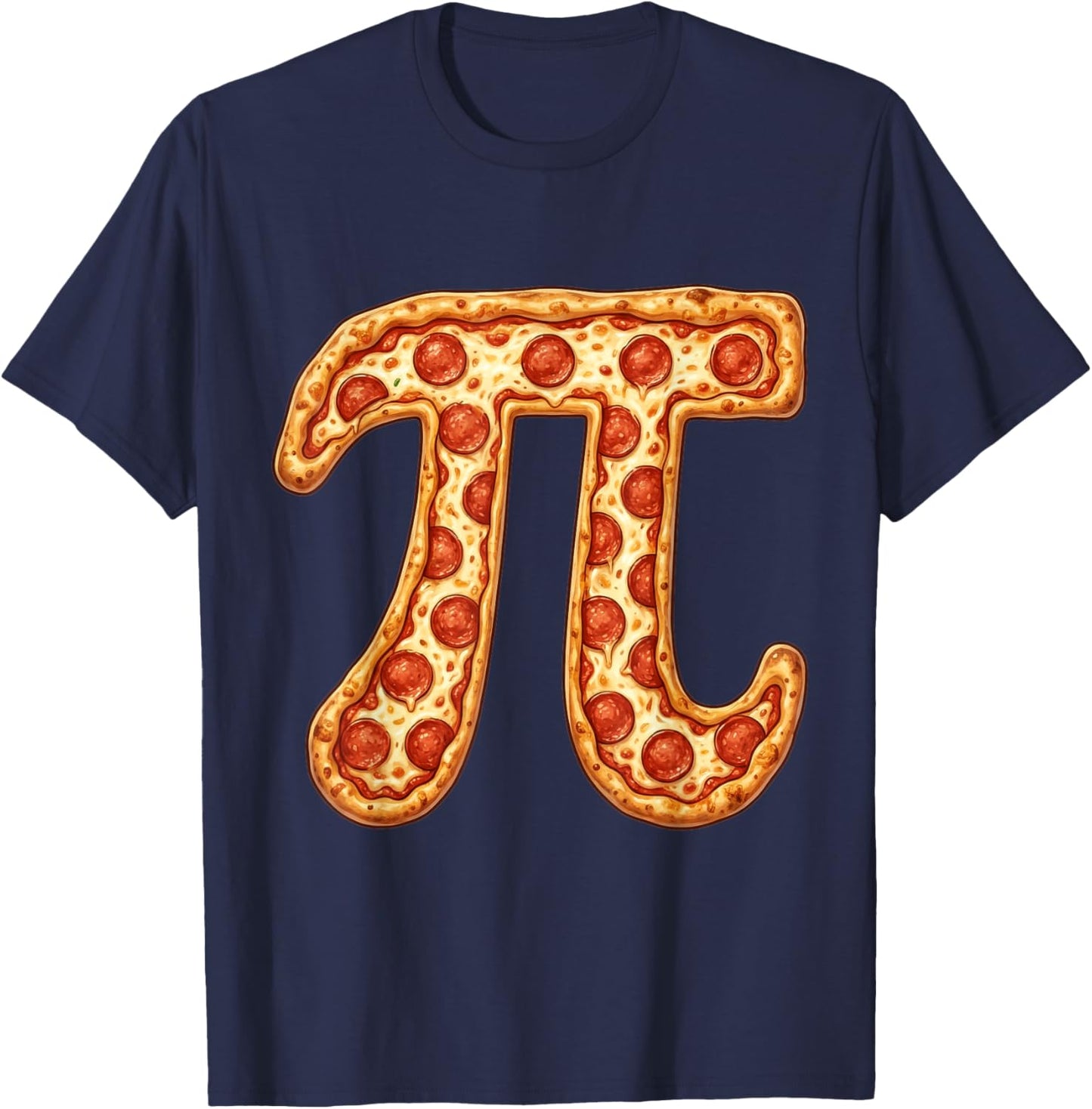 Pizza Pi Funny Math Design Pi Day for Math Lovers 3 14 Day T-Shirt - T-Shirt | Navy