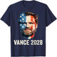 Vance 2028 President 48 US Flag Republican J.D. Vance Retro T-Shirt - T-Shirt | Navy