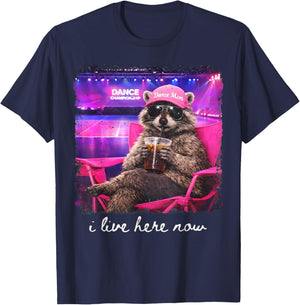 Funny Raccoon Dance Mom Cute Dancing Mom Women Dancer T-Shirt - T-Shirt | Navy