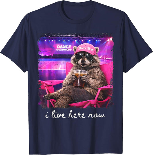 Funny Raccoon Dance Mom Cute Dancing Mom Women Dancer T-Shirt - T-Shirt | Navy