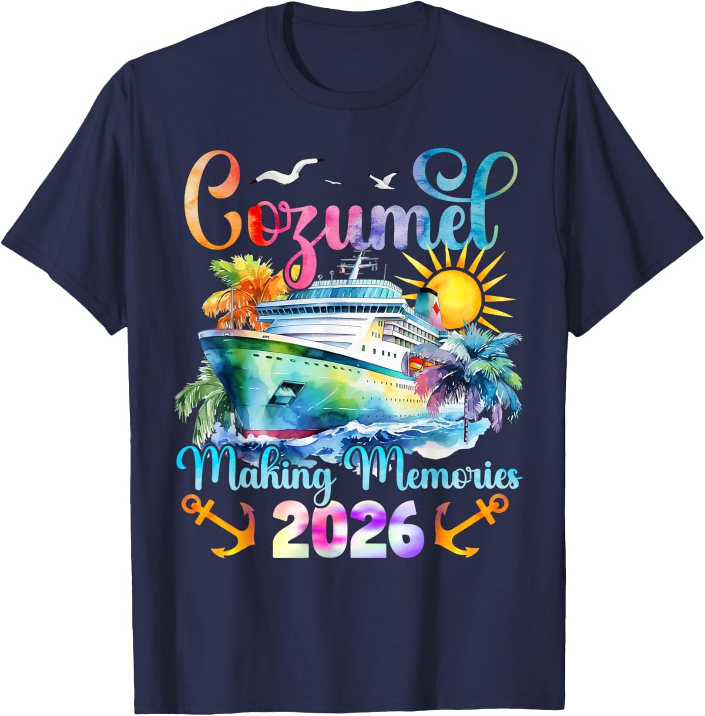 Cozumel Cruise 2026 Cruising Mexico Cozumel Family Matching T-Shirt - T-Shirt | Navy