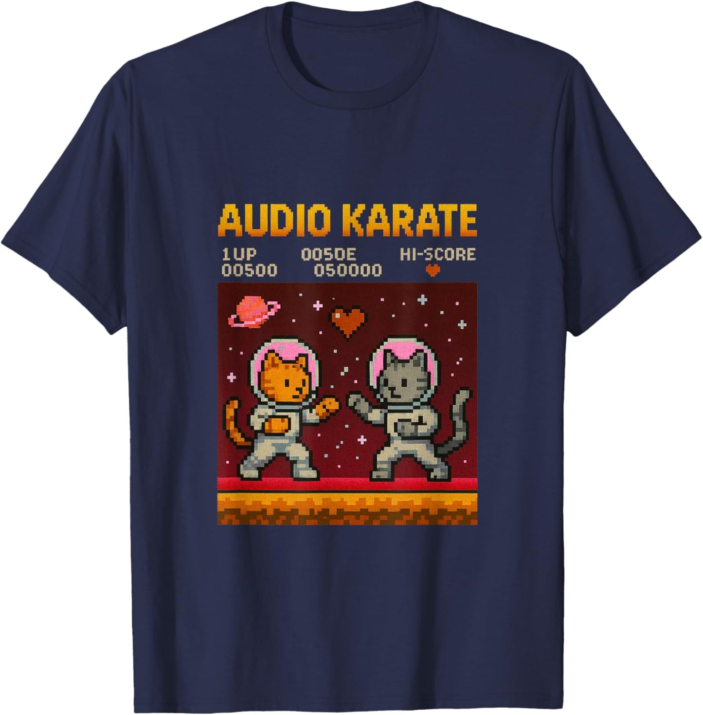 Meowtendo 89 Space Cats T-Shirt - T-Shirt | Navy