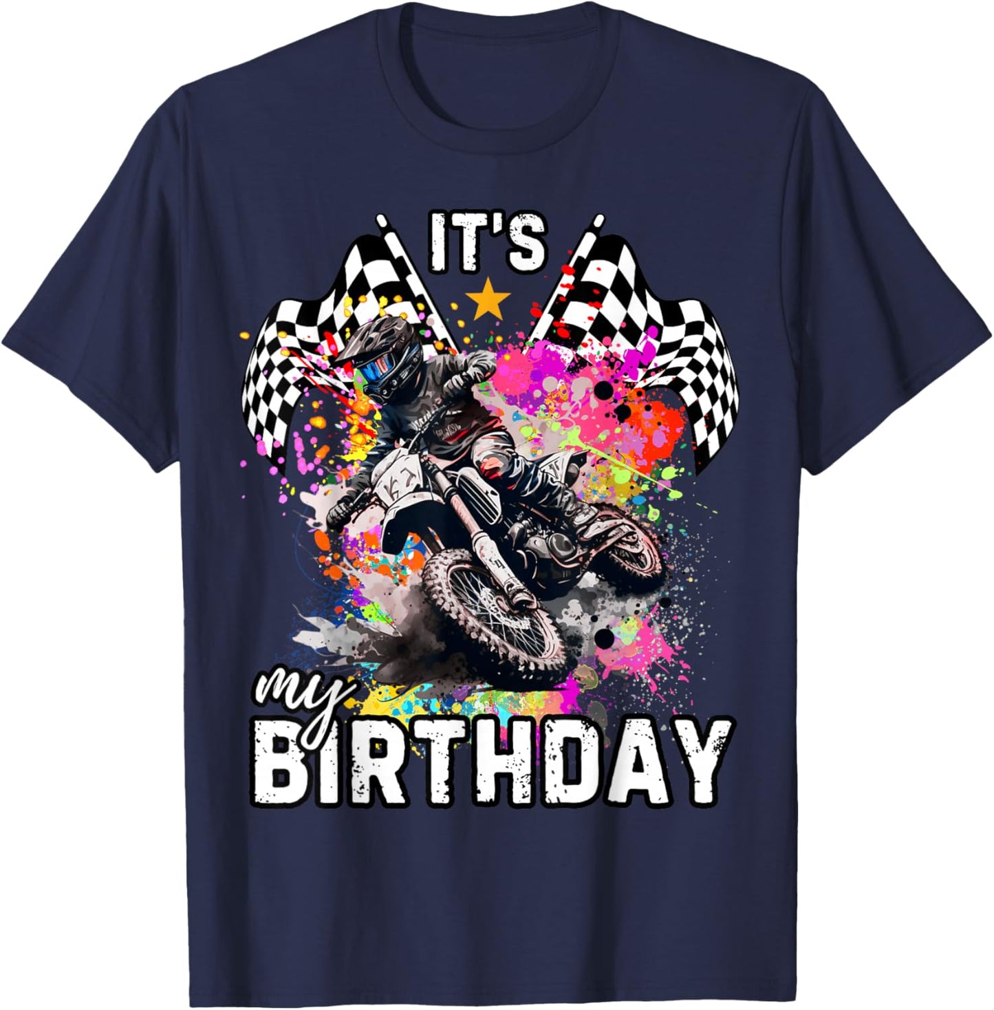It's My Motocross Birthday T-Shirt - T-Shirt | Navy