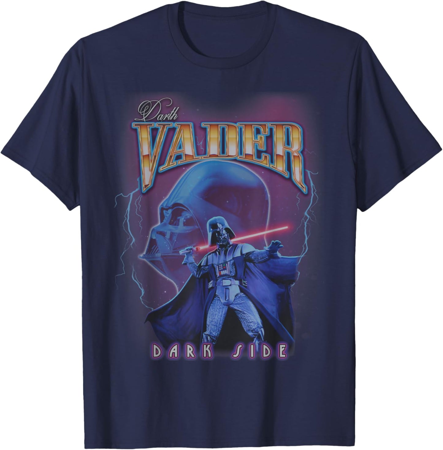 Star Wars A New Hope Darth Vader Dark Side Portrait T-Shirt - T-Shirt | Navy