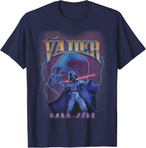 Star Wars A New Hope Darth Vader Dark Side Portrait T-Shirt - T-Shirt | Navy
