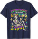 Mardi Gras Party Drinking Squad Skeleton Humor T-Shirt - T-Shirt | Navy