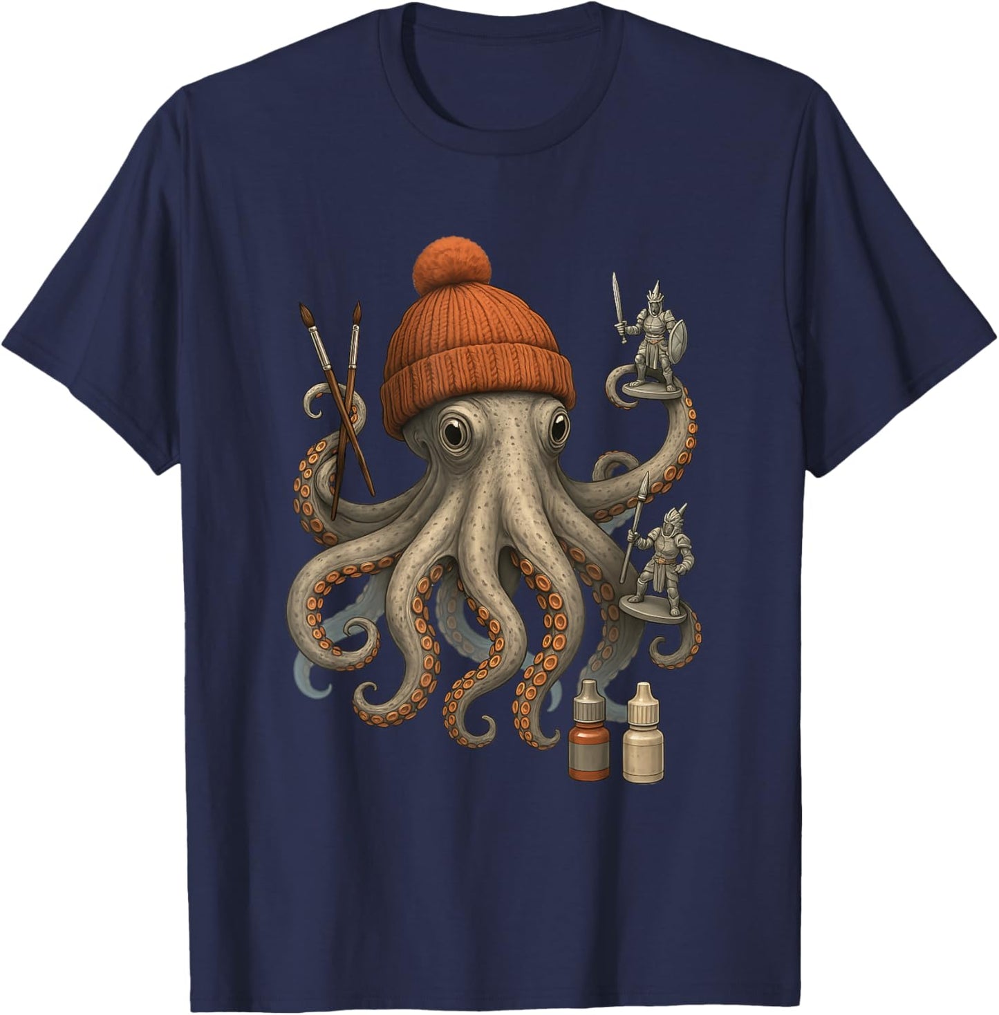 Miniature Figure Painting Funny Painting Miniature T-Shirt - T-Shirt | Navy
