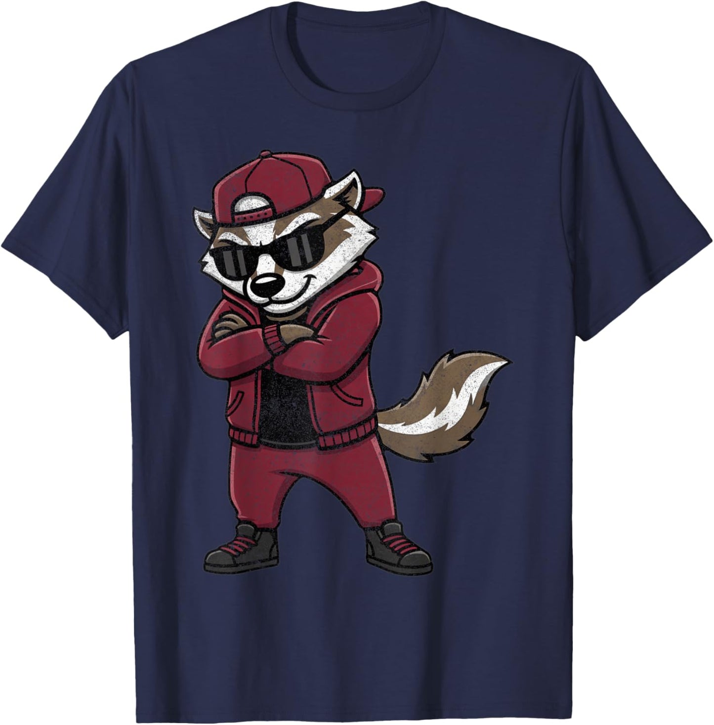 Badger Wearing Sunglasses T-Shirt - T-Shirt | Navy