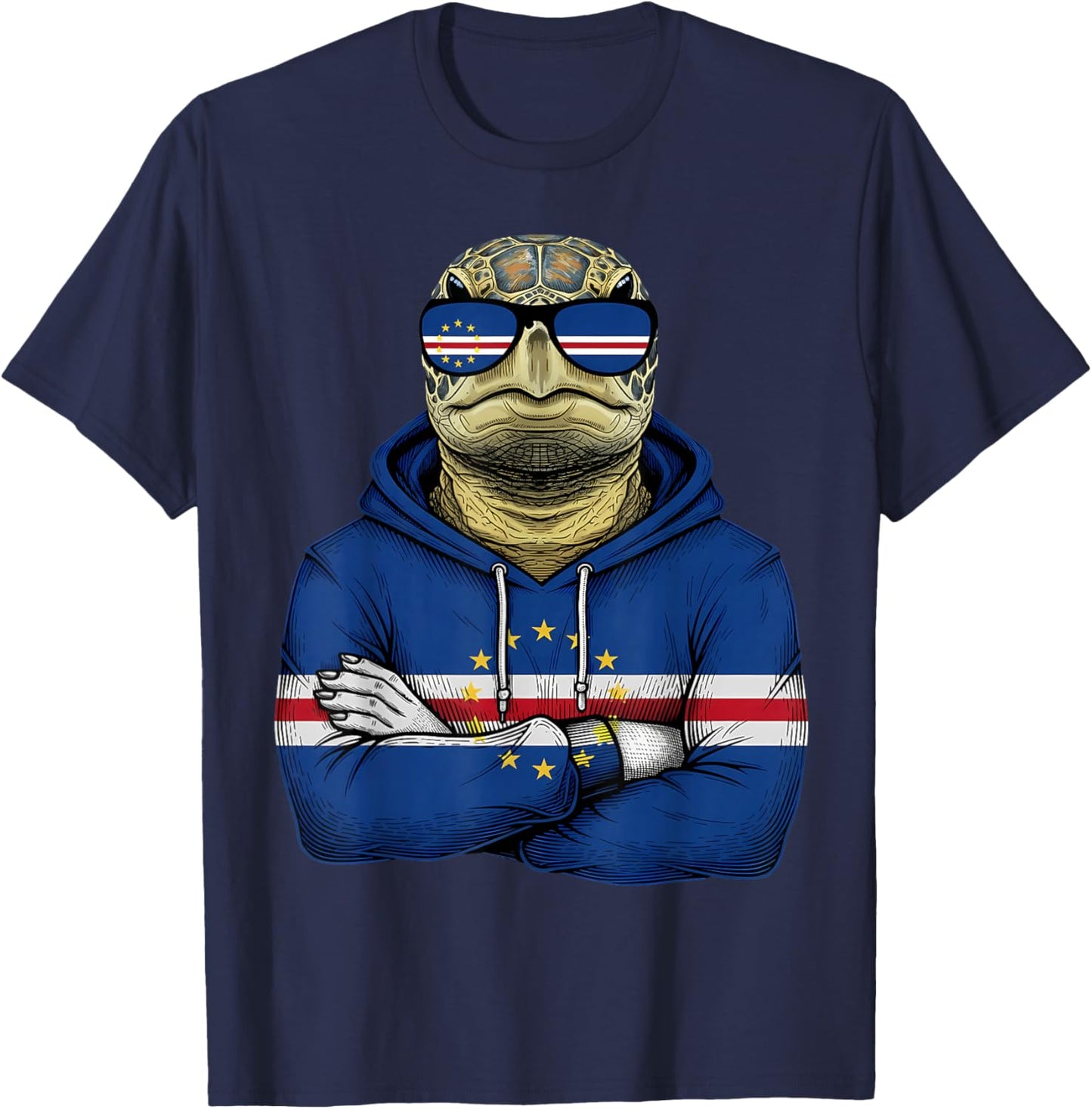 Cape Verde Flag Cabo Verde Cape Verdean Roots T-Shirt - T-Shirt | Navy