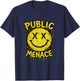 Vintage Public Menace Graphic Hilarious Meme Sayings T-Shirt - T-Shirt | Navy