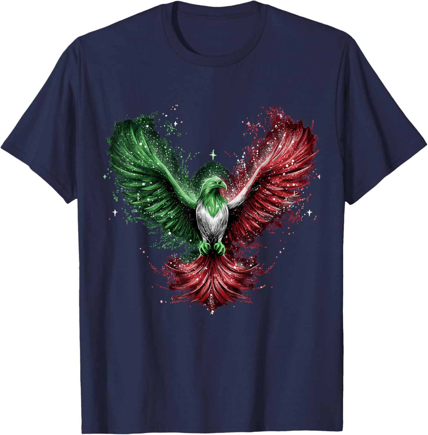 Mexico Flag Eagle Mexican Pride Mexican Roots Mexican Flag T-Shirt - T-Shirt | Navy