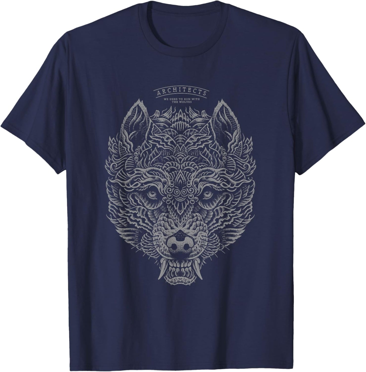 Architects - Epitaph Official Merchandise - Wolf Head T-Shirt - T-Shirt | Navy