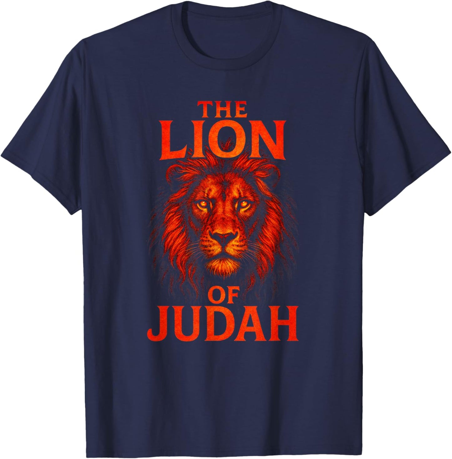 The Lion of Judah - Christian Faith Symbol T-Shirt - T-Shirt | Navy