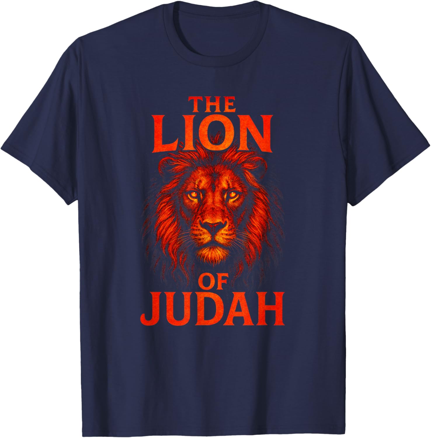 The Lion of Judah - Christian Faith Symbol T-Shirt - T-Shirt | Navy