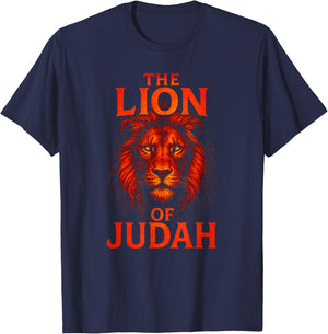 The Lion of Judah - Christian Faith Symbol T-Shirt - T-Shirt | Navy