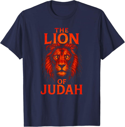 The Lion of Judah - Christian Faith Symbol T-Shirt - T-Shirt | Navy