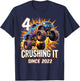 Birthday Monster Truck 4 Year Old Boys 4th Party Born 2022 T-Shirt - T-Shirt | Navy