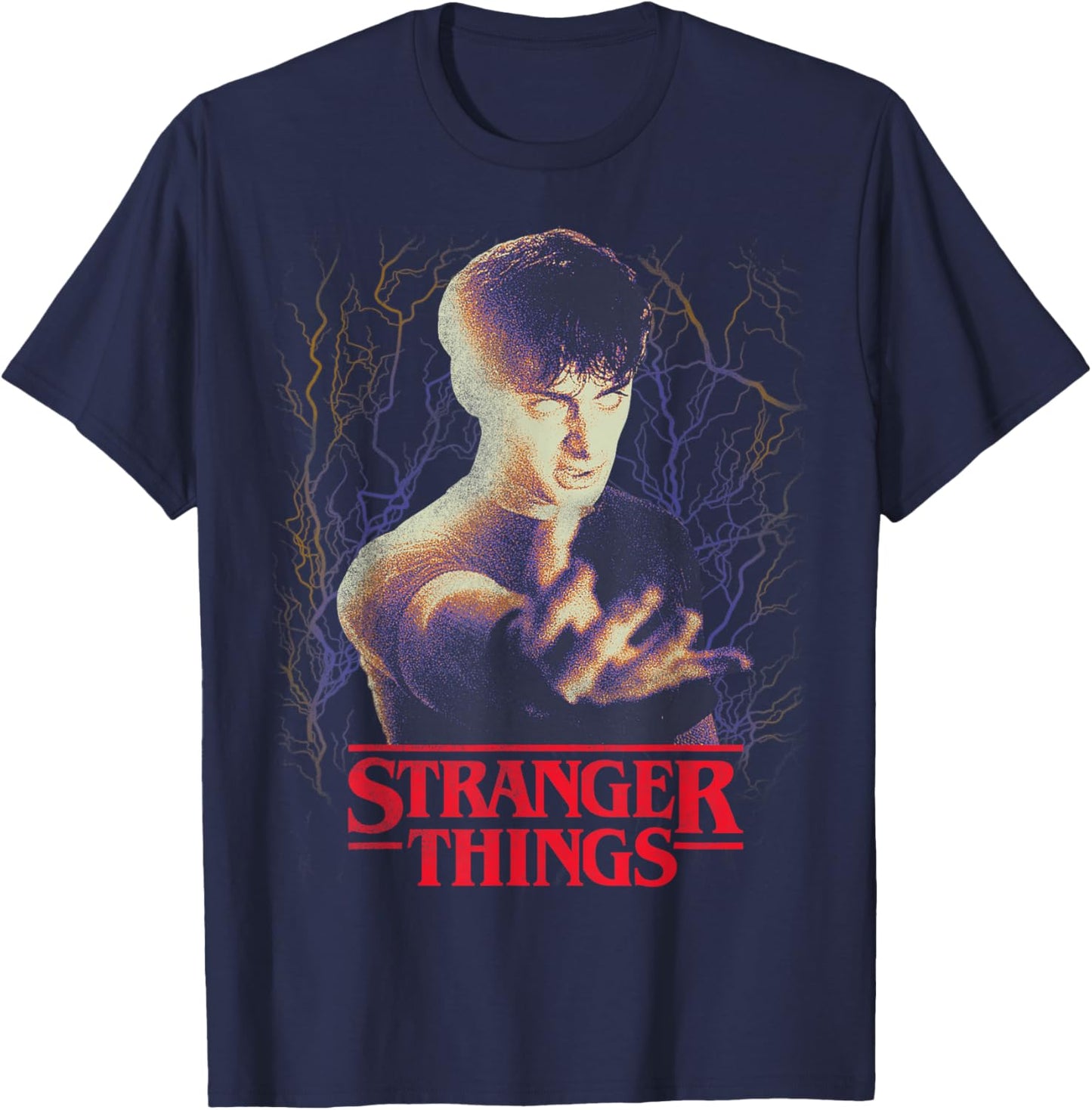 Stranger Things Season 5 Will Byers Epic Powers Metal Style T-Shirt - T-Shirt | Navy
