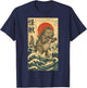 Wombzilla Wombat Japanese Art Funny T-Shirt - T-Shirt | Navy